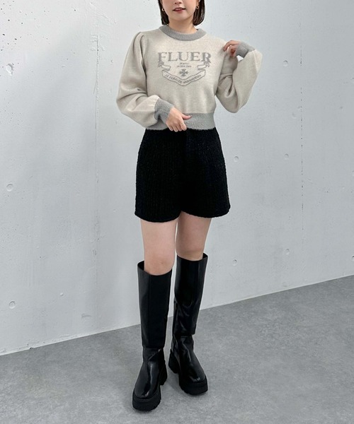 archives（アルシーヴ）の「ラメフリンジツイードショートパンツ（その他パンツ・レディース・オフホワイト/ホワイト×ブラック/ブラック・MEDIUM）」の13枚目の写真