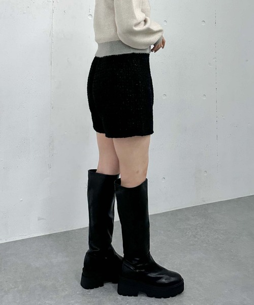 archives（アルシーヴ）の「ラメフリンジツイードショートパンツ（その他パンツ・レディース・オフホワイト/ホワイト×ブラック/ブラック・MEDIUM）」の10枚目の写真