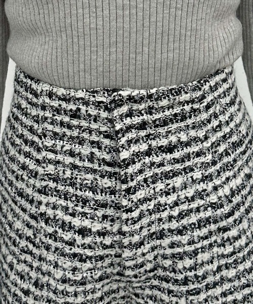 archives（アルシーヴ）の「ラメフリンジツイードショートパンツ（その他パンツ・レディース・オフホワイト/ホワイト×ブラック/ブラック・MEDIUM）」の19枚目の写真