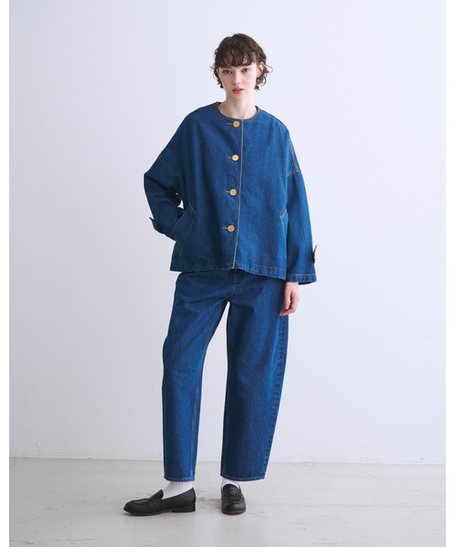 美品 トラディショナルウェザーウェアMALTON DENIM MALTON DENIM マールトン デニム｜ヴィンテージブルー(金茶