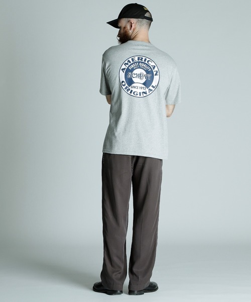 Schott（ショット）の「Schott/ショット/T-SHIRT OVALSIGN/Tシャツ オーバルサイン（Tシャツ/カットソー・メンズ・グレー/ホワイト/ブラック・2XL/XL/L/M）」の22枚目の写真