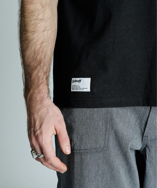 Schott（ショット）の「Schott/ショット/T-SHIRT OVALSIGN/Tシャツ オーバルサイン（Tシャツ/カットソー・メンズ・グレー/ホワイト/ブラック・2XL/XL/L/M）」の17枚目の写真