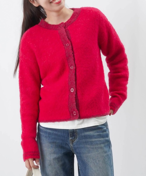 【セール】LC/LLL ブークレ―クルーネックカーディガンニット/クルーネックニットカーディガン（カーディガン/ボレロ）｜LUCA/LADY LUCK LUCA（ルカ/レディラックルカ）