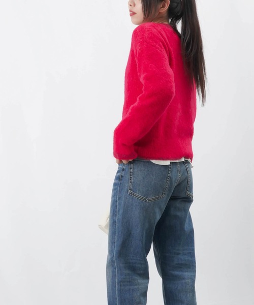 【セール】LC/LLL ブークレ―クルーネックカーディガンニット/クルーネックニットカーディガン（カーディガン/ボレロ）｜LUCA/LADY LUCK LUCA（ルカ/レディラックルカ）