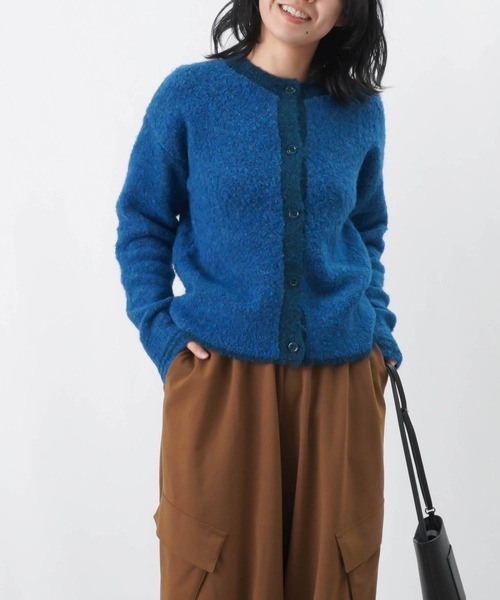 【セール】LC/LLL ブークレ―クルーネックカーディガンニット/クルーネックニットカーディガン（カーディガン/ボレロ）｜LUCA/LADY LUCK LUCA（ルカ/レディラックルカ）