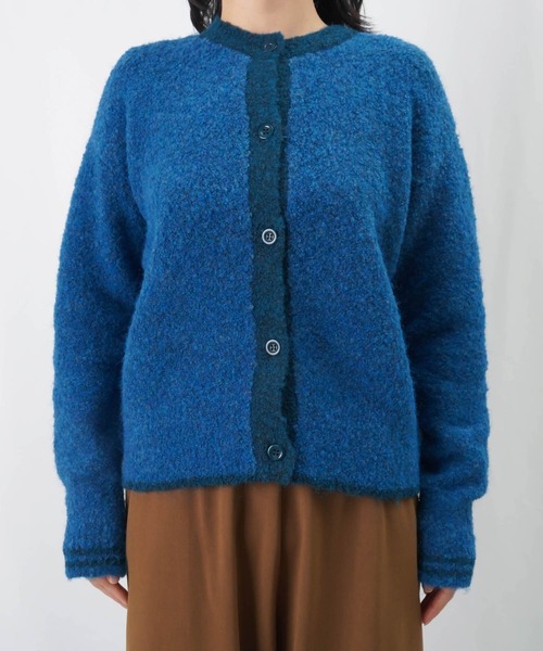 【セール】LC/LLL ブークレ―クルーネックカーディガンニット/クルーネックニットカーディガン（カーディガン/ボレロ）｜LUCA/LADY LUCK LUCA（ルカ/レディラックルカ）