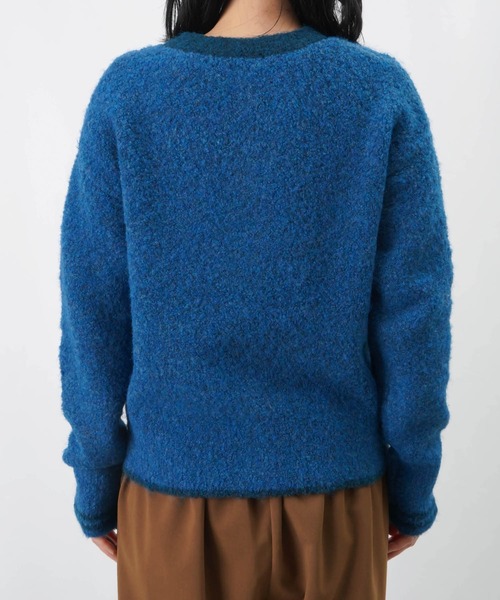 【セール】LC/LLL ブークレ―クルーネックカーディガンニット/クルーネックニットカーディガン（カーディガン/ボレロ）｜LUCA/LADY LUCK LUCA（ルカ/レディラックルカ）