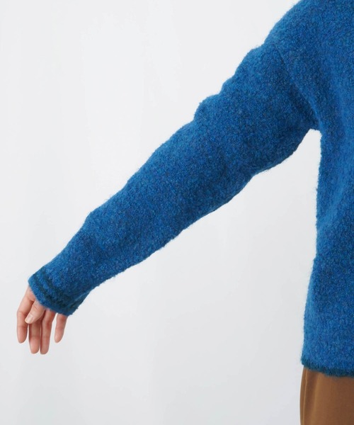 【セール】LC/LLL ブークレ―クルーネックカーディガンニット/クルーネックニットカーディガン（カーディガン/ボレロ）｜LUCA/LADY LUCK LUCA（ルカ/レディラックルカ）