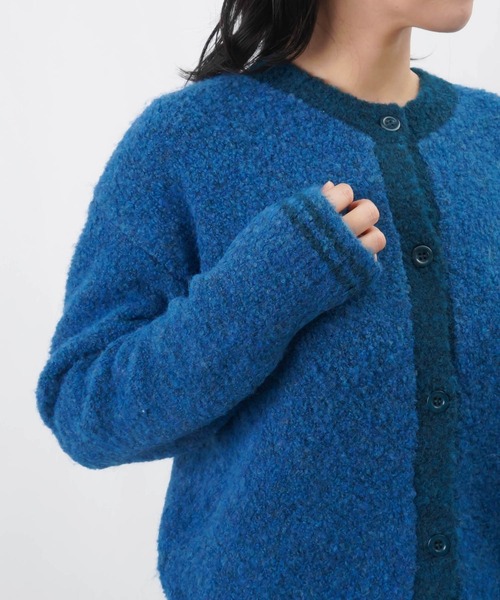 【セール】LC/LLL ブークレ―クルーネックカーディガンニット/クルーネックニットカーディガン（カーディガン/ボレロ）｜LUCA/LADY LUCK LUCA（ルカ/レディラックルカ）