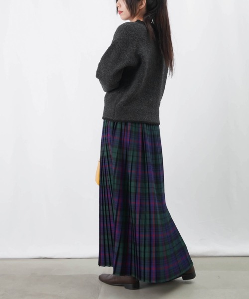 【セール】LC/LLL ブークレ―クルーネックカーディガンニット/クルーネックニットカーディガン（カーディガン/ボレロ）｜LUCA/LADY LUCK LUCA（ルカ/レディラックルカ）