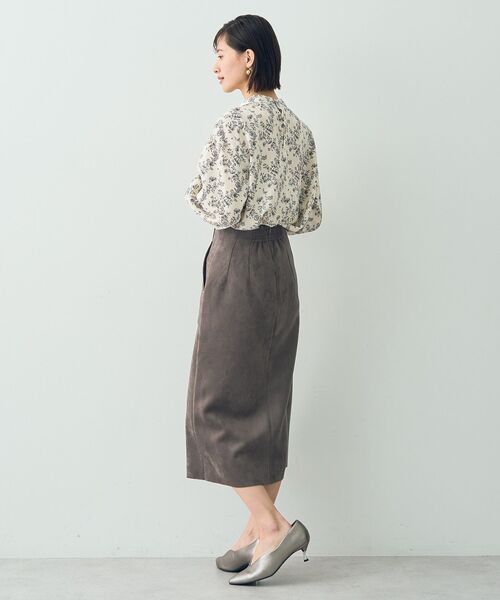 YECCA VECCA（イェッカヴェッカ）の「ハイウエストフェイクスエードスカート（スカート・レディース・グリーン/ライトベージュ/ラベンダー/チャコールグレー・M/S）」の22枚目の写真