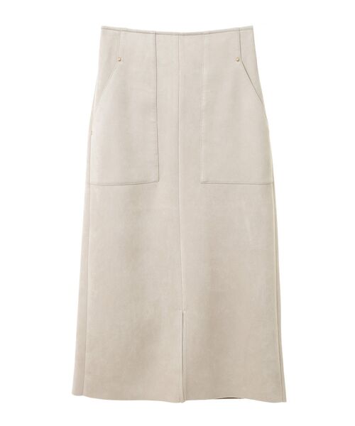 YECCA VECCA（イェッカヴェッカ）の「ハイウエストフェイクスエードスカート（スカート・レディース・グリーン/ライトベージュ/ラベンダー/チャコールグレー・M/S）」の9枚目の写真