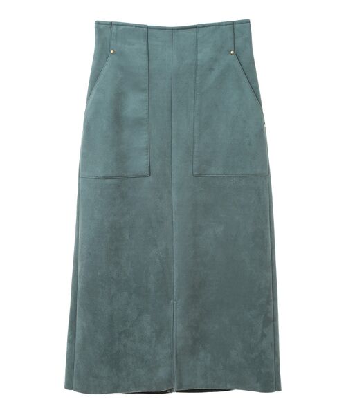 YECCA VECCA（イェッカヴェッカ）の「ハイウエストフェイクスエードスカート（スカート・レディース・グリーン/ライトベージュ/ラベンダー/チャコールグレー・M/S）」の10枚目の写真