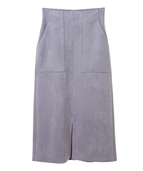 YECCA VECCA（イェッカヴェッカ）の「ハイウエストフェイクスエードスカート（スカート・レディース・グリーン/ライトベージュ/ラベンダー/チャコールグレー・M/S）」の11枚目の写真