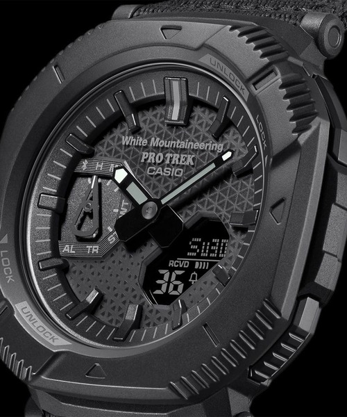 PRO TREK（プロトレック）の「PRO TREK/プロトレック 腕時計 "White Mountaineering コラボレーションモデル" PRJ-B001WM-1JR（アナログ腕時計・メンズ・ブラック・FREE）」の2枚目の写真