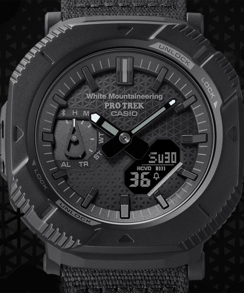 PRO TREK（プロトレック）の「PRO TREK/プロトレック 腕時計 "White Mountaineering コラボレーションモデル" PRJ-B001WM-1JR（アナログ腕時計・メンズ・ブラック・FREE）」の16枚目の写真