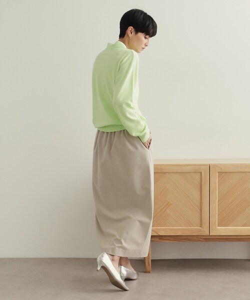 OPAQUE.CLIP（オペークドットクリップ）の「ストレッチイージーナロースカート【洗濯機洗い可】（スカート・レディース・ブラック/グレー/ベージュ・36/38/40/42）」の10枚目の写真