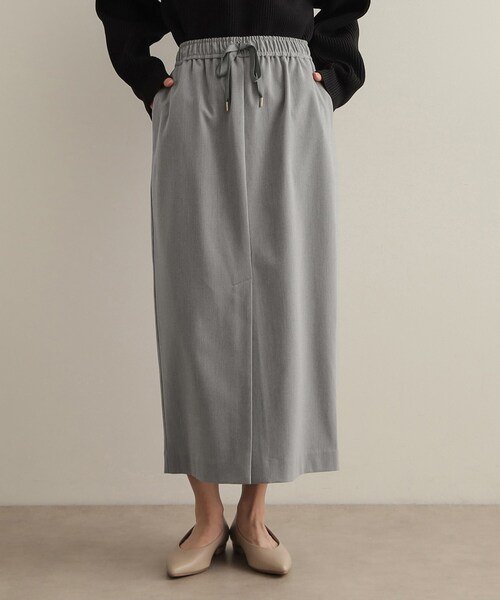 OPAQUE.CLIP（オペークドットクリップ）の「ストレッチイージーナロースカート【洗濯機洗い可】（スカート・レディース・ブラック/グレー/ベージュ・36/38/40/42）」の16枚目の写真