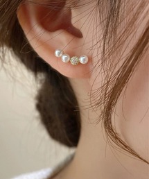 blackdia ocean 4連パールビジューピアス