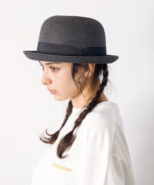 Ruben（ルーベン）の「【RUBEN/ルーベン】BLADE BOWLER HAT/ブレードボーラーハット/折りたたみ可能（ハット・メンズ・ブラック/ベージュ・フリー）」の6枚目の写真