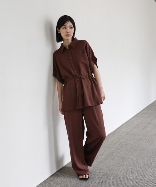 Et】Linen Mix Tuck Wide Pants（スラックス）｜select MOCA Et