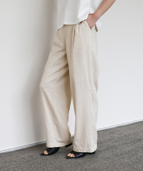ビンテージ リネンパンツ リネンスラックス riri ワイドパンツ ストリート ビンテージ リネンパンツ リネンスラックス riri ワイドパンツ