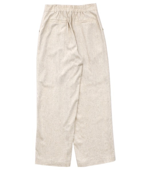 select MOCA Et(セレクトモカエト)の「【Et】Linen Mix Tuck Wide Pants【セットアップ可】(スラックス・レディース・ブラウン/ベージュ/チャコール・LARGE/MEDIUM)」の12枚目の写真