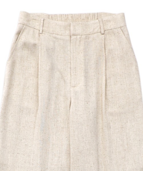 select MOCA Et(セレクトモカエト)の「【Et】Linen Mix Tuck Wide Pants【セットアップ可】(スラックス・レディース・ブラウン/ベージュ/チャコール・LARGE/MEDIUM)」の14枚目の写真