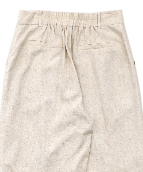 select MOCA Et(セレクトモカエト)の「【Et】Linen Mix Tuck Wide Pants【セットアップ可】(スラックス・レディース・ブラウン/ベージュ/チャコール・LARGE/MEDIUM)」の16枚目の写真
