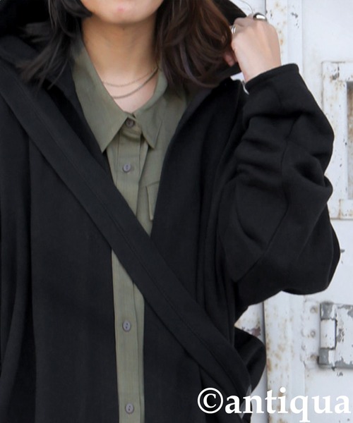 antiqua（アンティカ）の「綿100% ライトアウター 花粉 パーカー（その他トップス・レディース・ブラック・ONESIZE）」の7枚目の写真