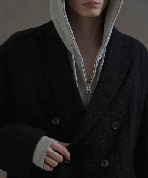 LUCY（ルーシー）の「LUCY/ツイードダブルテーラードジャケット（テーラードジャケット・メンズ・ブラック・MEDIUM/LARGE）」の5枚目の写真