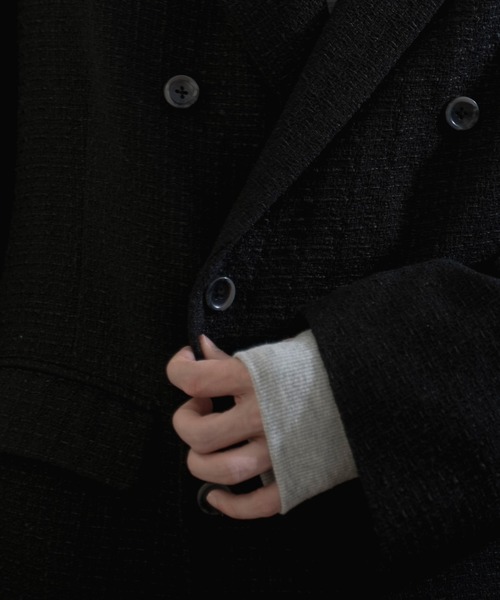 LUCY（ルーシー）の「LUCY/ツイードダブルテーラードジャケット（テーラードジャケット・メンズ・ブラック・MEDIUM/LARGE）」の6枚目の写真