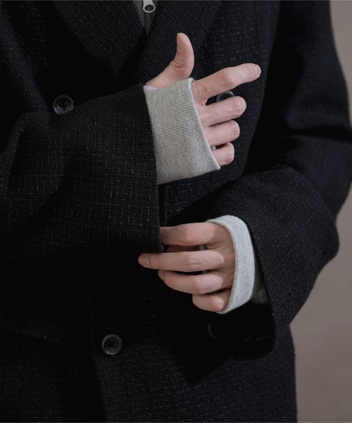 LUCY（ルーシー）の「LUCY/ツイードダブルテーラードジャケット（テーラードジャケット・メンズ・ブラック・MEDIUM/LARGE）」の8枚目の写真