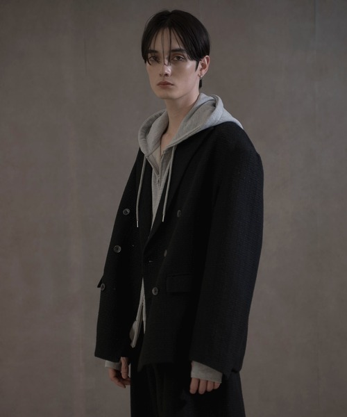 LUCY（ルーシー）の「LUCY/ツイードダブルテーラードジャケット（テーラードジャケット・メンズ・ブラック・MEDIUM/LARGE）」の10枚目の写真