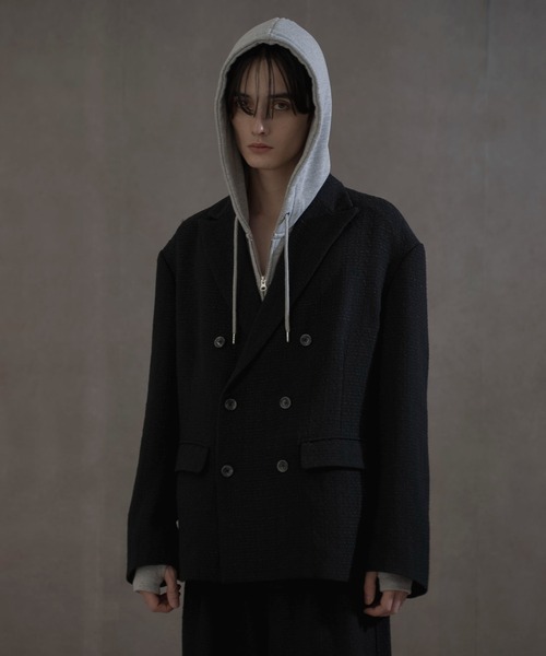 LUCY（ルーシー）の「LUCY/ツイードダブルテーラードジャケット（テーラードジャケット・メンズ・ブラック・MEDIUM/LARGE）」の11枚目の写真