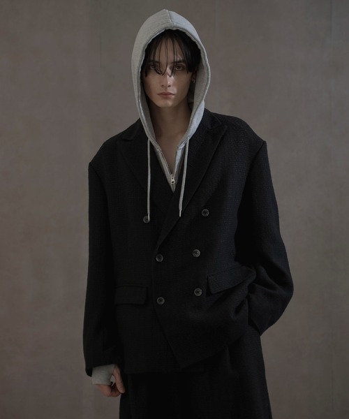 LUCY（ルーシー）の「LUCY/ツイードダブルテーラードジャケット（テーラードジャケット・メンズ・ブラック・MEDIUM/LARGE）」の12枚目の写真