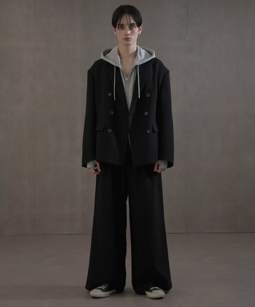 LUCY（ルーシー）の「LUCY/ツイードダブルテーラードジャケット（テーラードジャケット・メンズ・ブラック・MEDIUM/LARGE）」の15枚目の写真