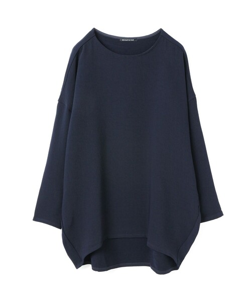 mizuiroind（ミズイロインド）の「mizuiro ind ジョーゼットボートネックコクーンプルオーバー（Tシャツ/カットソー・レディース・アイボリー/ネイビー/ブラック・FREE）」の3枚目の写真
