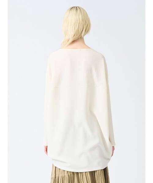 mizuiro ind ジョーゼットボートネックコクーンプルオーバー（T