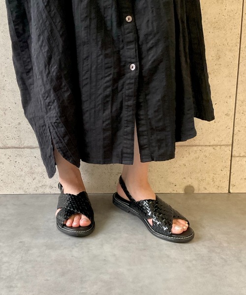 本革/軽量/200g】クロスサンダル ALL BLACK│Jeffrey Campbell
