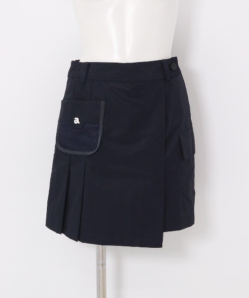 <LADIES>メッシュポケットアシメスカート