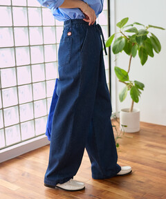 [新品] S.F.C WIDE TAPERED PANTS navy M S.F.C(ストライプスフォークリエイティブ)WIDE TAPERED EASY PANTS