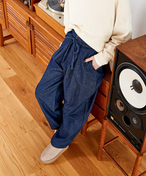 FREAK'S STORE(フリークスストア)の「RED KAP × FREAK'S STORE/レッドキャップ <低伸長サイズあり>別注 紐付きイージータックパンツ/イージーパンツ(チノパンツ・レディース・ブラック/ベージュ/オリーブ/サックスブルー/その他2/ナチュラル/チャコール/ブラウン/ネイビー/インディゴブルー/ダークブラウン/レオパード・SMALL/MEDIUM/X-SMALL)」の13枚目の写真