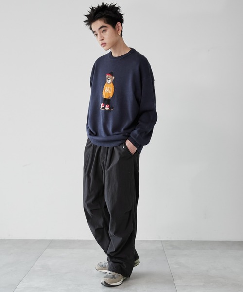 WEGO(ウィゴー)の「WEGO/アニマルジャガードニットプルオーバー(ニット/セーター・メンズ・アイボリー/ダークグリーン/ネイビー・MEDIUM/LARGE)」の6枚目の写真