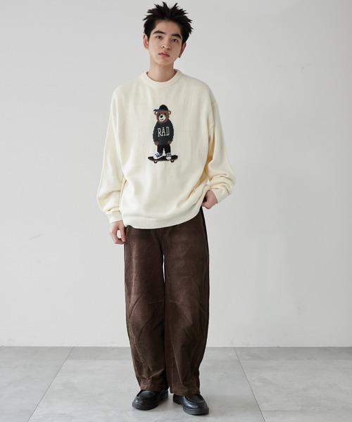 WEGO(ウィゴー)の「WEGO/アニマルジャガードニットプルオーバー(ニット/セーター・メンズ・アイボリー/ダークグリーン/ネイビー・MEDIUM/LARGE)」の11枚目の写真