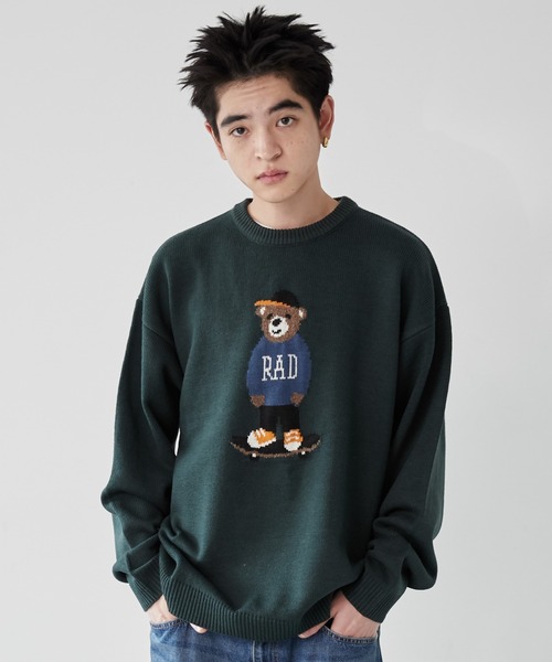 WEGO(ウィゴー)の「WEGO/アニマルジャガードニットプルオーバー(ニット/セーター・メンズ・アイボリー/ダークグリーン/ネイビー・MEDIUM/LARGE)」の12枚目の写真