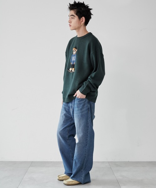 WEGO(ウィゴー)の「WEGO/アニマルジャガードニットプルオーバー(ニット/セーター・メンズ・アイボリー/ダークグリーン/ネイビー・MEDIUM/LARGE)」の14枚目の写真
