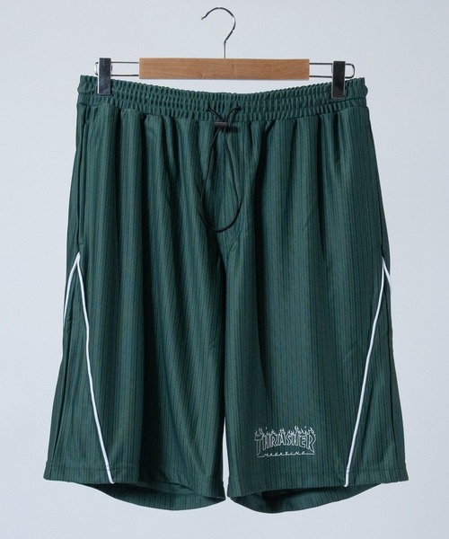 THRASHER（スラッシャー）の「【at】〔THRASHER/スラッシャー〕GAME SHORTS ファイアーパターンロゴ パイピング ゲームショーツ（その他パンツ・メンズ・ホワイト/グリーン/ブラック・MEDIUM/LARGE）」の3枚目の写真