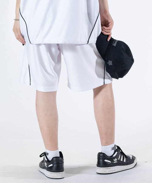 THRASHER（スラッシャー）の「【at】〔THRASHER/スラッシャー〕GAME SHORTS ファイアーパターンロゴ パイピング ゲームショーツ（その他パンツ・メンズ・ホワイト/グリーン/ブラック・MEDIUM/LARGE）」の9枚目の写真