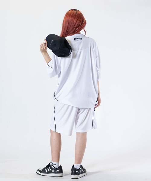 THRASHER（スラッシャー）の「【at】〔THRASHER/スラッシャー〕GAME SHORTS ファイアーパターンロゴ パイピング ゲームショーツ（その他パンツ・メンズ・ホワイト/グリーン/ブラック・MEDIUM/LARGE）」の15枚目の写真